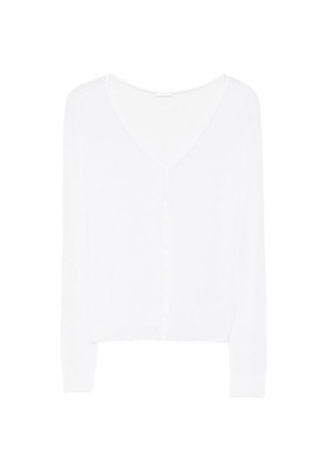 cardigan scollo  av donna bianco ROBERTO COLLINA | 261FXA3401001